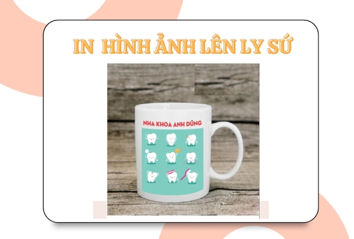 In hình - in chữ  lên ly sứ
