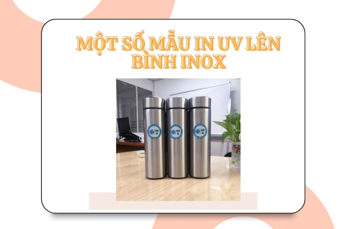 In UV lên bình giữ nhiệt inox làm quà tặng doanh nghiệp